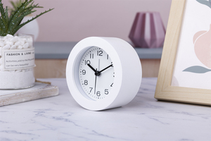 Sveglia quadrata bianca con struttura in legno <span class=keywords><strong>portatile</strong></span> con luce notturna - Product Image 6