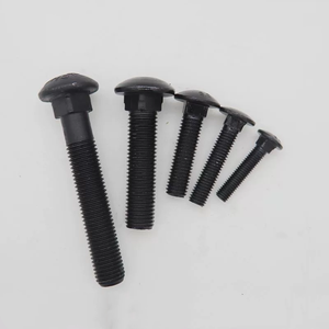 黑色304不锈钢M3 M4 M5 M6 M8 M10 M12 3/8车架螺栓桁架圆头方颈车架螺钉教练螺栓 - Product Image 3