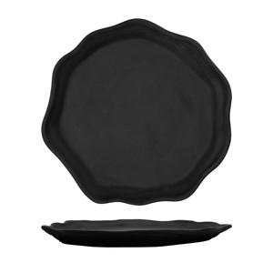 Assiette plate en graphite Oyster 27 cm, design moderne, plat de service - Product Image 2