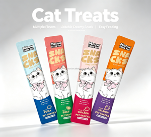 Snacks Líquidos Sin Granos para Gatos, Palitos con Múltiples Sabores (Atún, Salmón, Pollo, Res), Golosinas Húmedas, Suplemento Alimenticio Diario para Gatitos - Product Image 1