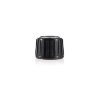 Bouchon de bouteille antivol en plastique PP noir DIN 28 mm avec pipette, prix d'usine