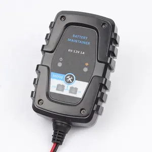 12v de chumbo ácido de bateria conector do cabo Suppliers-Foxsur carregador de bateria smart automático, 6v 12v 1a, manutenção de bateria para carro, motocicleta, scooter, com conector rápido sae
