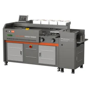 Hj H10l-330Mm/12.99 Inch Nieuwe Automatische Omslagplaatsingstechnologie Met Vouwende A4-boekbindmachine