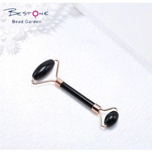 Obsidiana Natural Rodillo de Masaje Facial Palo de Piedras Preciosas de Belleza Para el Cuidado de la Piel - Product Image 1