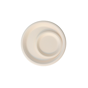 Assiette jetable écologique biodégradable 100% de haute qualité Assiettes jetables rondes blanches et brunes de 6 pouces - Product Image 1