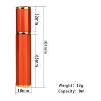 Échantillon Gratuit - Flacon de Parfum Miniature en Verre et Aluminium de 8 ml, Vide, Rechargeable, avec Atomiseur Rotatif