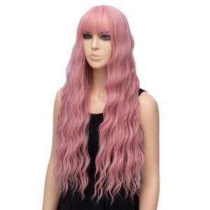 Fibras de alta temperatura <span class=keywords><strong>Extra</strong></span> largo Color natural Uso diario Moda Pelucas sintéticas - Product Image 3