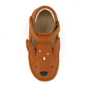 प्यारा खरगोश कार्टून दौर पैर की अंगुली ब्राउन चमड़े मैरी जेन फ्लैटों गुआंग्डोंग निर्माताओं शिशु जूता - Product Image 3