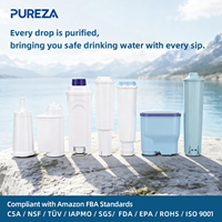 Filtre à eau Pureza Es-pres-so pour machine à café De-Longhi pour Phi-lip-s, réduit le chlore, les sédiments et les métaux lourds pour un café frais
