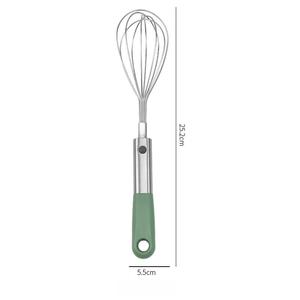 Fouet en fil d'acier inoxydable avec manche vert matcha, batteur à œufs durable, agitateur manuel pour crème, outils de mélange pour pâtisserie - Product Image 5