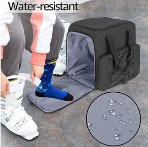 Sac de transport 2-en-1 pour bottes de snowboard avec roulettes et compartiments séparés pour bottes et casque, sac de transport robuste et imperméable pour équipement de voyage - Product Image 4