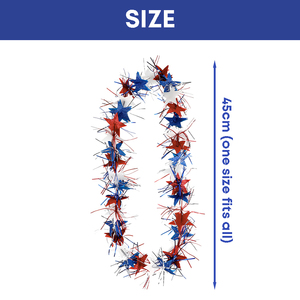 Ghirlanda Patriottica Xieli per il 4 Luglio, Decorazione per Feste con <span class=keywords><strong>Stelle</strong></span> Rosse, Bianche e Blu - Product Image 3