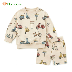 Ensemble sweat-shirt et pantalon personnalisé pour enfants, tenue décontractée à manches longues en 2 pièces pour garçons, vêtements de maison pour tout-petits, survêtement - Product Image 3