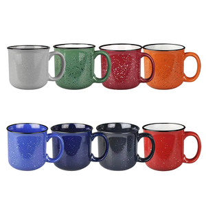 Taza de Té de Cerámica Esmaltada Promocional de 15oz/14oz, Taza de Cerámica con Esmalte Moteado, Tazas de Camping, Taza de Café, Regalo de Navidad - Product Image 3