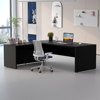 Bureau de direction ergonomique moderne en forme de L avec chaise, mobilier de bureau de luxe pour la maison