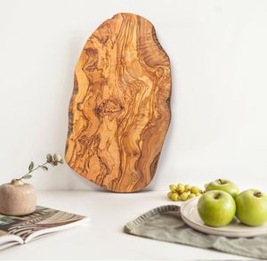 Planche à charcuterie en bois d'olivier rustique faite à la main en gros <span class=keywords><strong>Plateau</strong></span> de service de cuisine pour planches à découper - Product Image 3