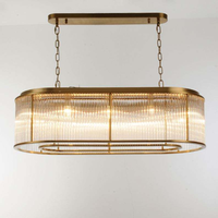 Lustre en verre moderne de luxe de haute qualité, finition noire polie, lampe suspendue rectangulaire moderne, luminaires pour salle à manger