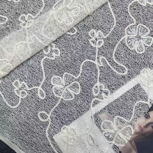 Dentelle en maille de nylon <span class=keywords><strong>suisse</strong></span> à sequins et à fleurs pour robe de mariée 2026 - Product Image 5