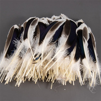 Plume de canard gris naturel teint pour artisanat Arts bricolage coiffure chapeau Costume accessoire carnaval fête mariage maison Halloween décor