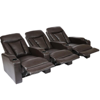Fauteuil inclinable de cinéma en cuir pour la maison, nouveau design KTH7063, 3 places