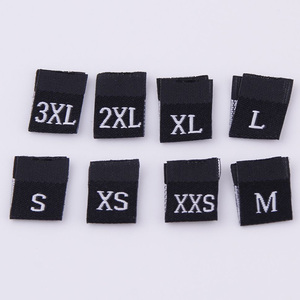Rts bán buôn Kích thước Nhãn tùy chỉnh S <span class=keywords><strong>M</strong></span> L XL XXL dệt quần áo kích thước nhãn cho quần áo - Product Image 5
