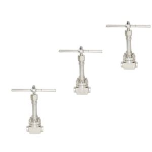 Vanne de décharge automatique personnalisable A351 Vanne à globe cryogénique à hydrogène liquide avec buse d'entrée - Product Image 2