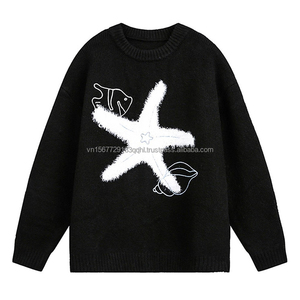 Suéter de Punto Holgado, Estilo Informal, Cuello Redondo, para Otoño e Invierno, con Patrón Jacquard Personalizable, Combinable con Todo, Juvenil y Moderno - Product Image 5