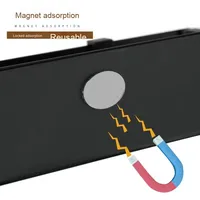 Lot de 2/4 organisateurs de réfrigérateur et support de rangement magnétiques noirs pour réfrigérateur et four