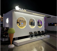 Chariot alimentaire clé en main certifié CE DOT en aluminium, acier inoxydable et fibre de verre, pour pizzas et snacks, isolé, résistant à la rouille, avec alimentation intégrée