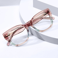 Monture de lunettes optiques Partagas en acétate souple, branches carrées à fixation par broche, charnière à ressort, anti-lumière bleue, pour femmes
