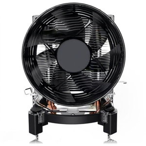 Refroidisseur pour processeur T20 rouge, radiateur facile à installer AM5/115X, deux tuyaux en cuivre, dissipateur thermique à air avec roulement à billes LED 1200 tr/min - Product Image 1