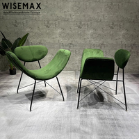Meubles WISEMAX meubles de salon minimalistes nordiques canapé simple chaise maison couleurs personnalisées pieds en métal chaise scandinave
