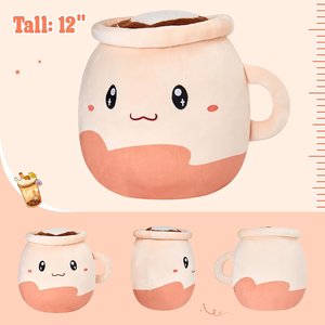 मनमोहक अभिव्यक्ति चुब्बी प्लश कार्टून कॉफी मग तकिया मजाकिया पेय प्रोमो उपहार कॉफी की दुकान के लिए - Product Image 2