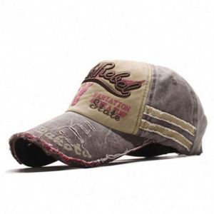 High Quality <b>Women</b> Distressed Denim 3d Embroidery Denim Plain Baseball <b>Cap</b> - Product Image 3