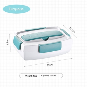 Boîte à lunch portable en plastique, récipient alimentaire Bento anti-fuite, compatible micro-ondes, boîte de rangement alimentaire pour étudiants, bureau et voyages - Product Image 6