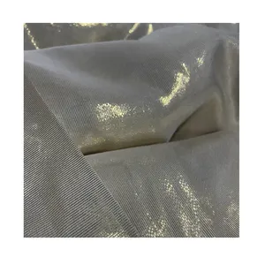 Gold Silk Fabric With Metal Fiber 55inch Width For Dress