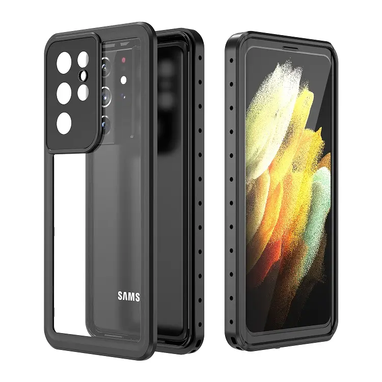 Funda de teléfono a prueba de golpes para Samsung Galaxy S21 Ultra S22 Plus, sencilla, resistente al agua, moda directa de fábrica