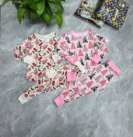 Pyjamas pour enfants en bambou, 2 à 10 ans, style hip-hop, imprimé, ensemble 2 pièces pour enfants, vente en gros