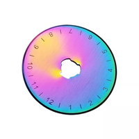 Pisau Pemotong Putar Titanium 45Mm Kerajinan Pemotong Putar Memotong Kulit Kertas Kain Quilting Patchwork Alat Jahit