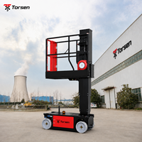 Plateforme de travail mobile certifiée CE, élévateur à mât vertical électrique autopropulsé, 227 kg, 6,8 m, pour les entreprises de location d'équipements