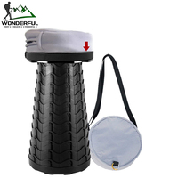 Voyage d'attente pêche camping USB alimentation mobile multifonctionnel portable réglable pliable tabouret télescopique