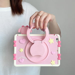 Housses de tablette étuis étui en silicone de dessin animé avec béquille rotative à 360 degrés mignon 5 pièces pour <span class=keywords><strong>Ipad</strong></span> 9e génération étui OPP sac - Product Image 5