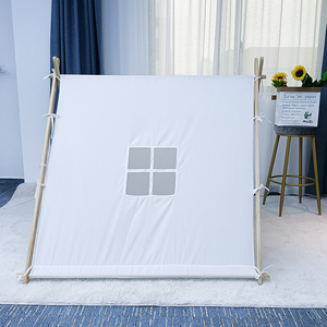 Tienda de campaña de lona de algodón para niños, juguete deportivo de interior plegable inspirado en el tipi <span class=keywords><strong>indio</strong></span> para uso en casa de juegos, venta al por mayor - Product Image 3