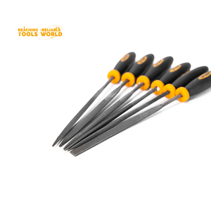 Juego de limas de aguja DINGQI de 6 piezas |   Herramientas de limado de precisión de acero para rodamientos CRV con mango de TPR para <span class=keywords><strong>metalurgia</strong></span>, joyería y reparación de moldes - Product Image 3