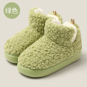 <span class=keywords><strong>Pantofole</strong></span> <span class=keywords><strong>alte</strong></span> in peluche da <span class=keywords><strong>donna</strong></span> e scarpe in pelliccia da coppia da uomo-ammortizzazione simile alla nuvola di calore autunnale invernale - Product Image 3