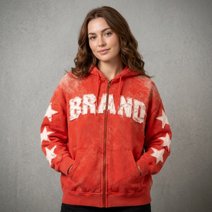 Sudadera con Capucha Personalizada Vintage Oversize de Felpa Francesa con Cuello en V, 400 g/m², de Algodón Tejido Pesado, Estilo Urbano para Hombre, con Bolsillo - Product Image 5