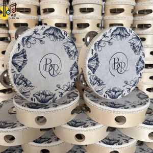 เครื่องดนตรีไม้แบบสั่นสะเทือน ขนาด 6 นิ้ว สำหรับงานแต่งงาน งานปาร์ตี้ งานเต้นรำ  กลองแทมบูรีน ราคา - Product Image 1