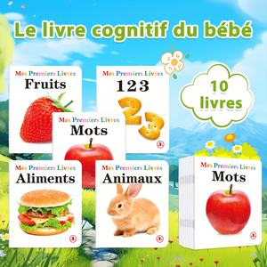 Vente en gros de livres d'apprentissage précoce personnalisés pour enfants, 1 lot de 10 livres d'alphabétisation encyclopédiques de ma première série, dix livres d'apprentissage - Product Image 1