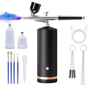 Móng tay sản phẩm nghệ thuật không dây Tattoo Gun sơn móng tay Airbrush súng phun pintura Para aerografo Airbrush lông mày không khí bàn chải Kit