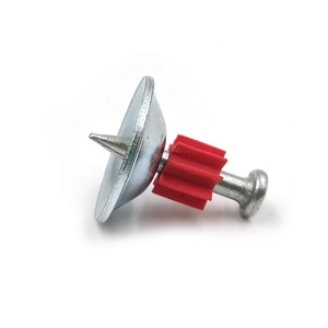 Clou de tir à broche de 25 mm en acier avec rainure rouge - Product Image 1